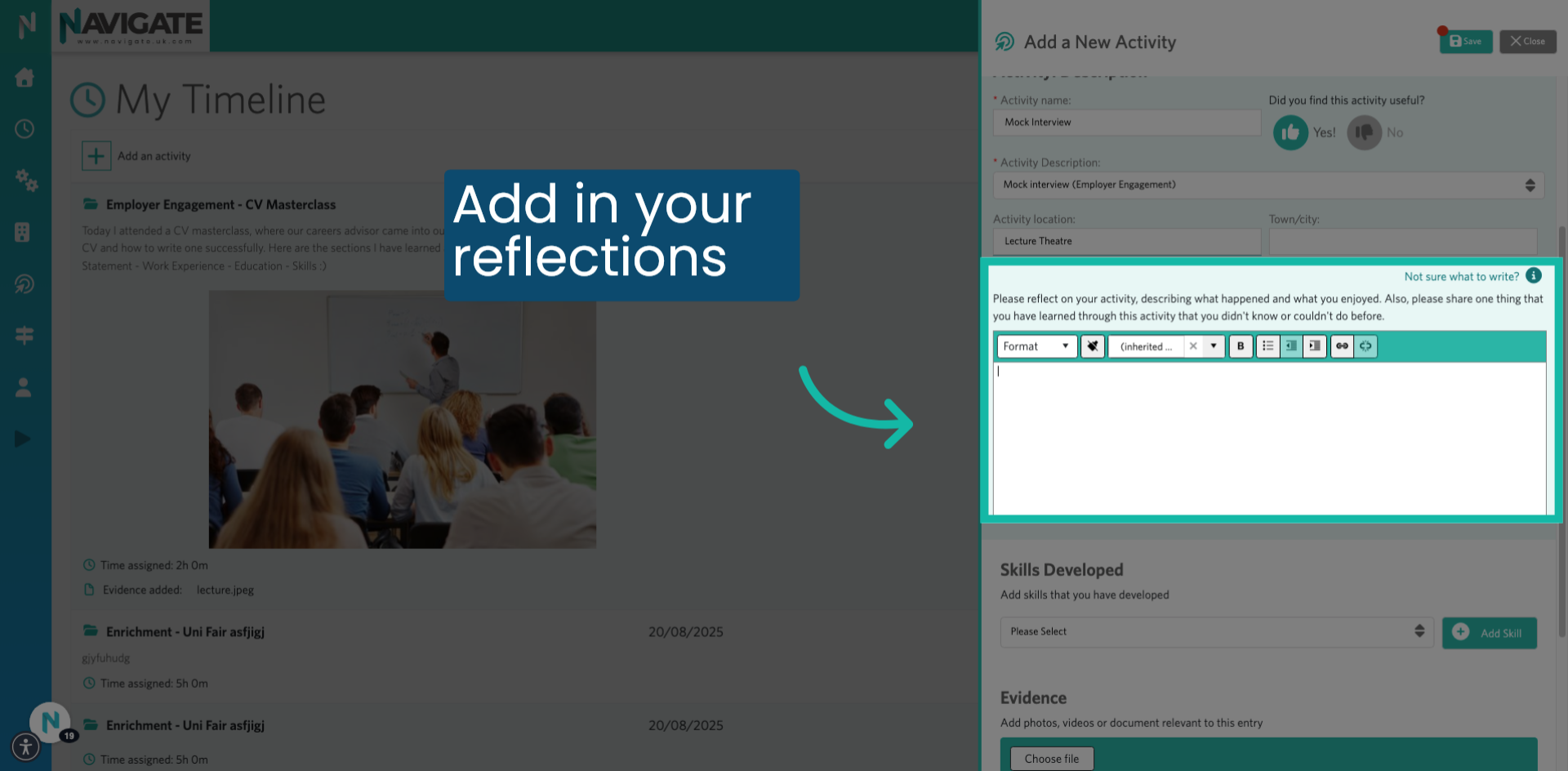 Add your reflections