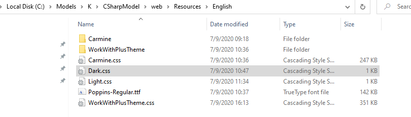 Change a color palette in Runtime 2