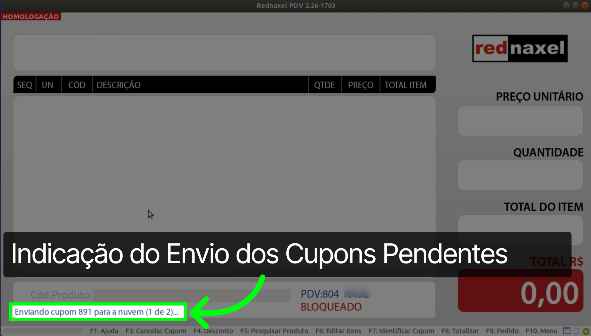 PDV >>> Envio de Cupons Pendentes >>> Mensagem >>> Enviando Cupons Pendentes: