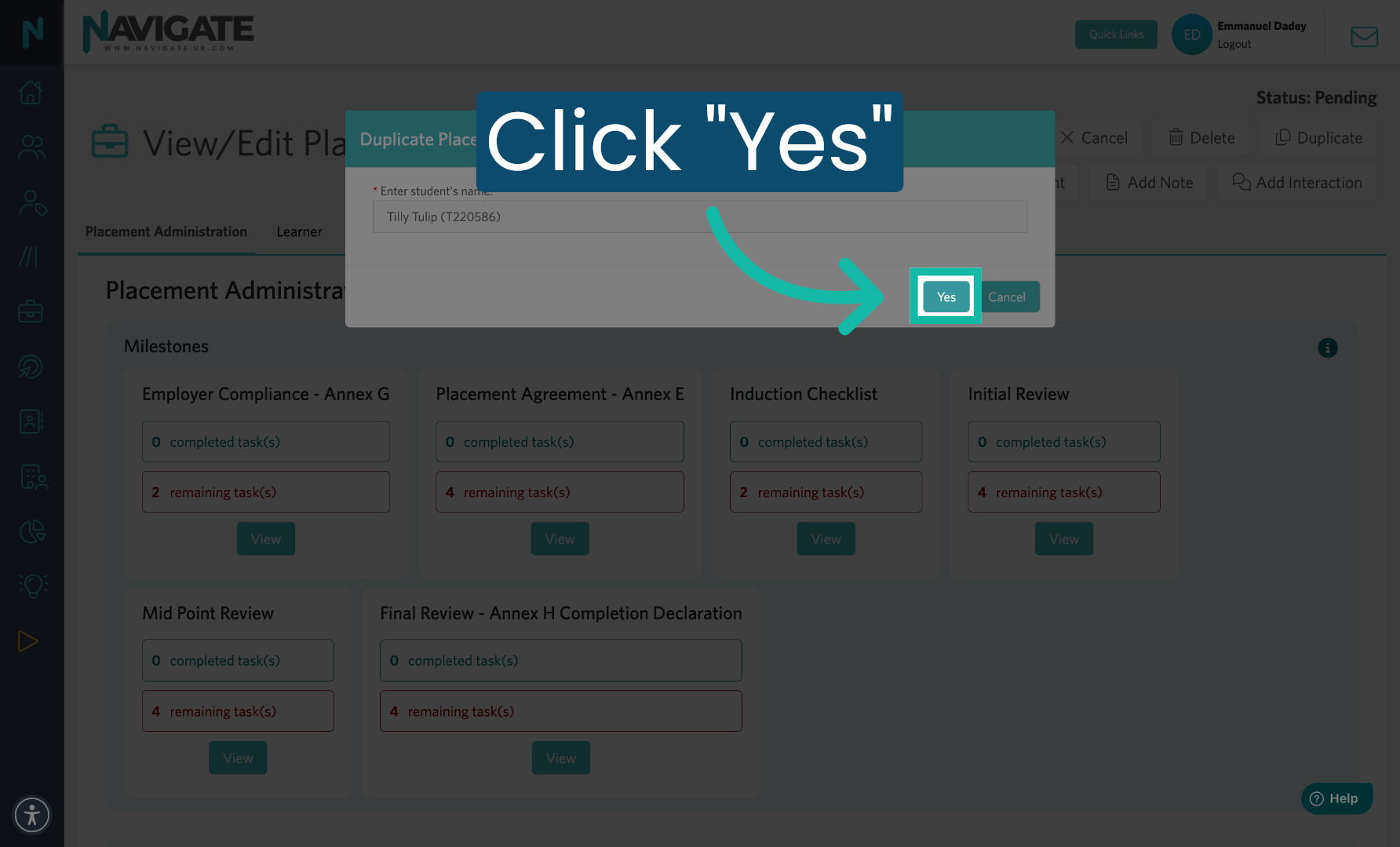 Confirm The Duplication 