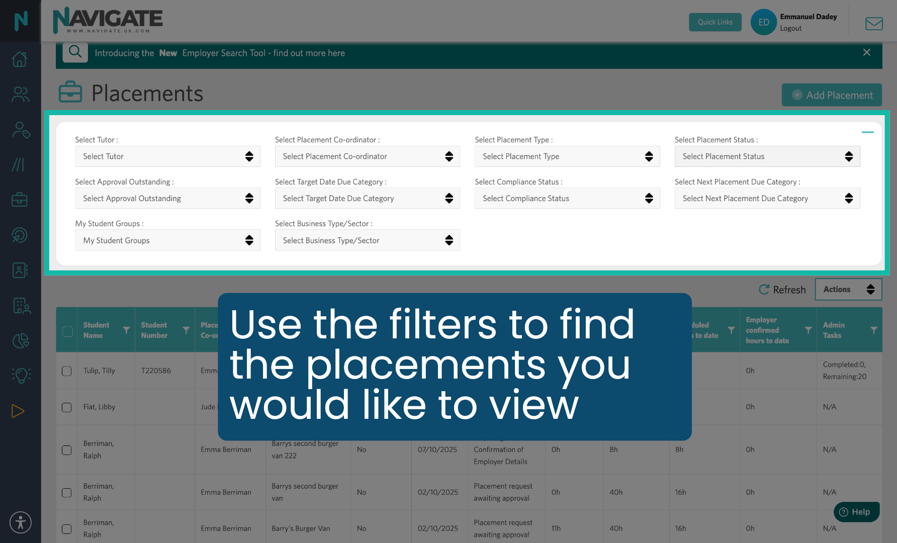 Filter For Correct Students