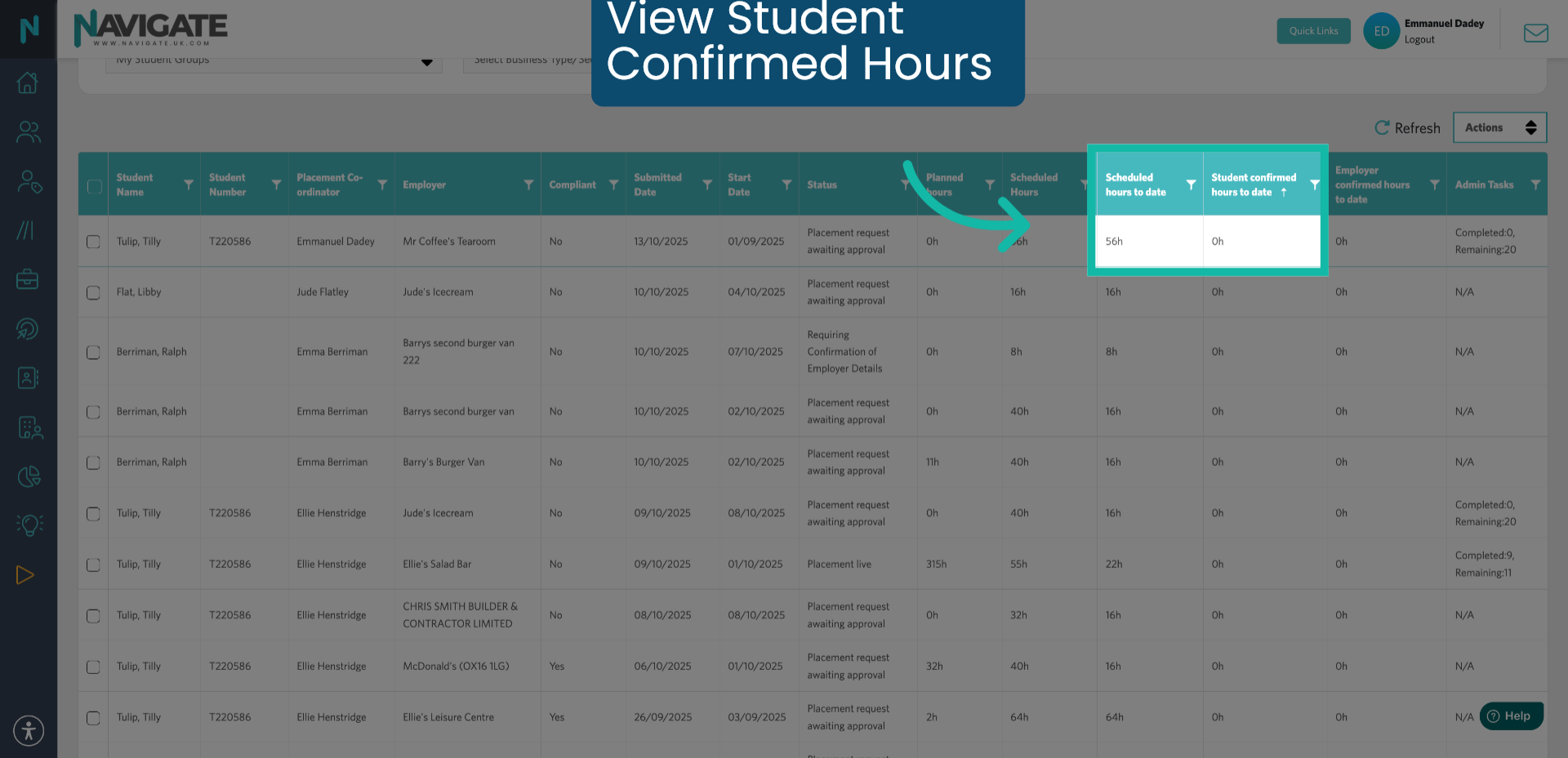 Check Confirmed Hours 