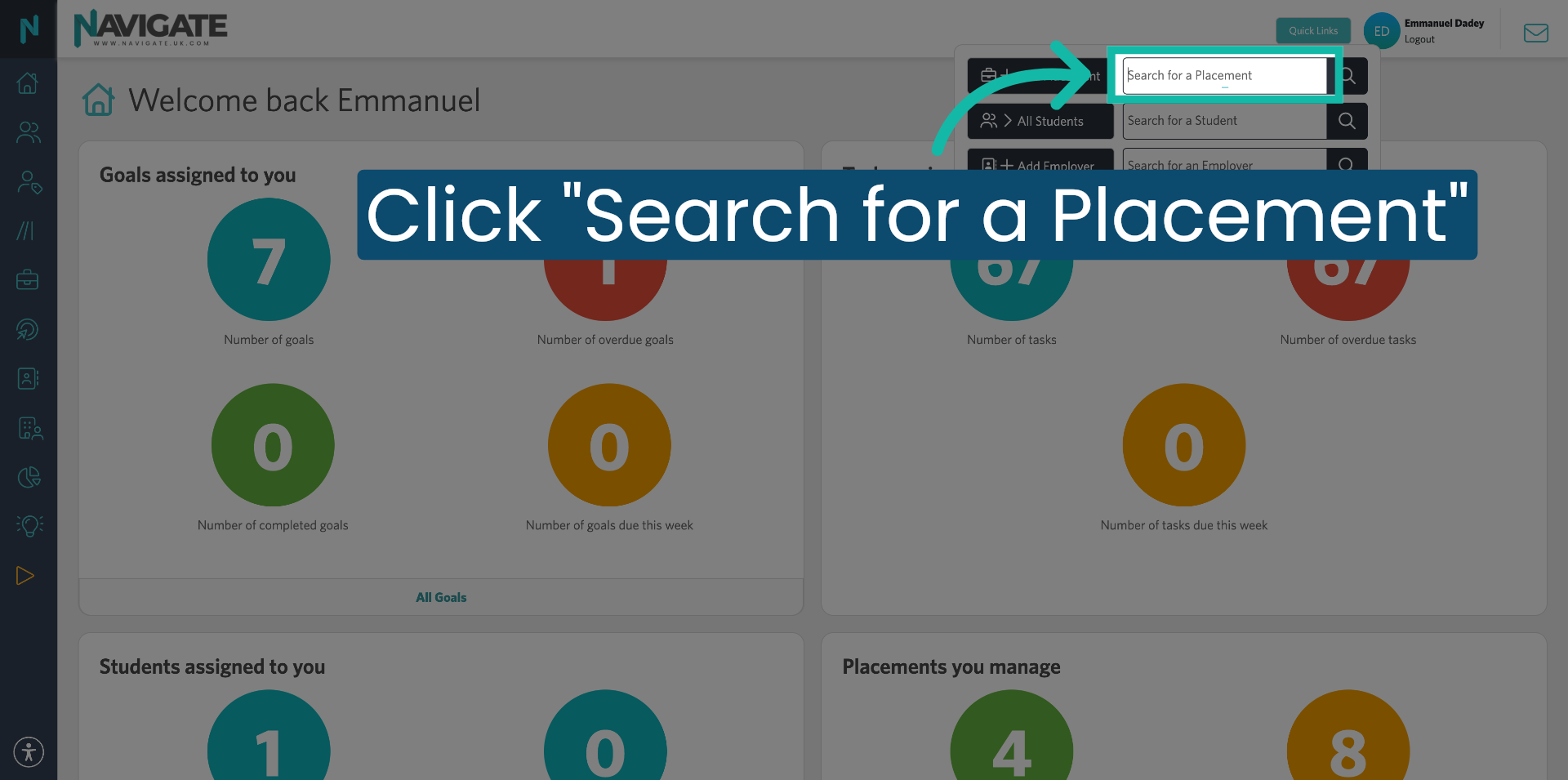 Select Search for Placement