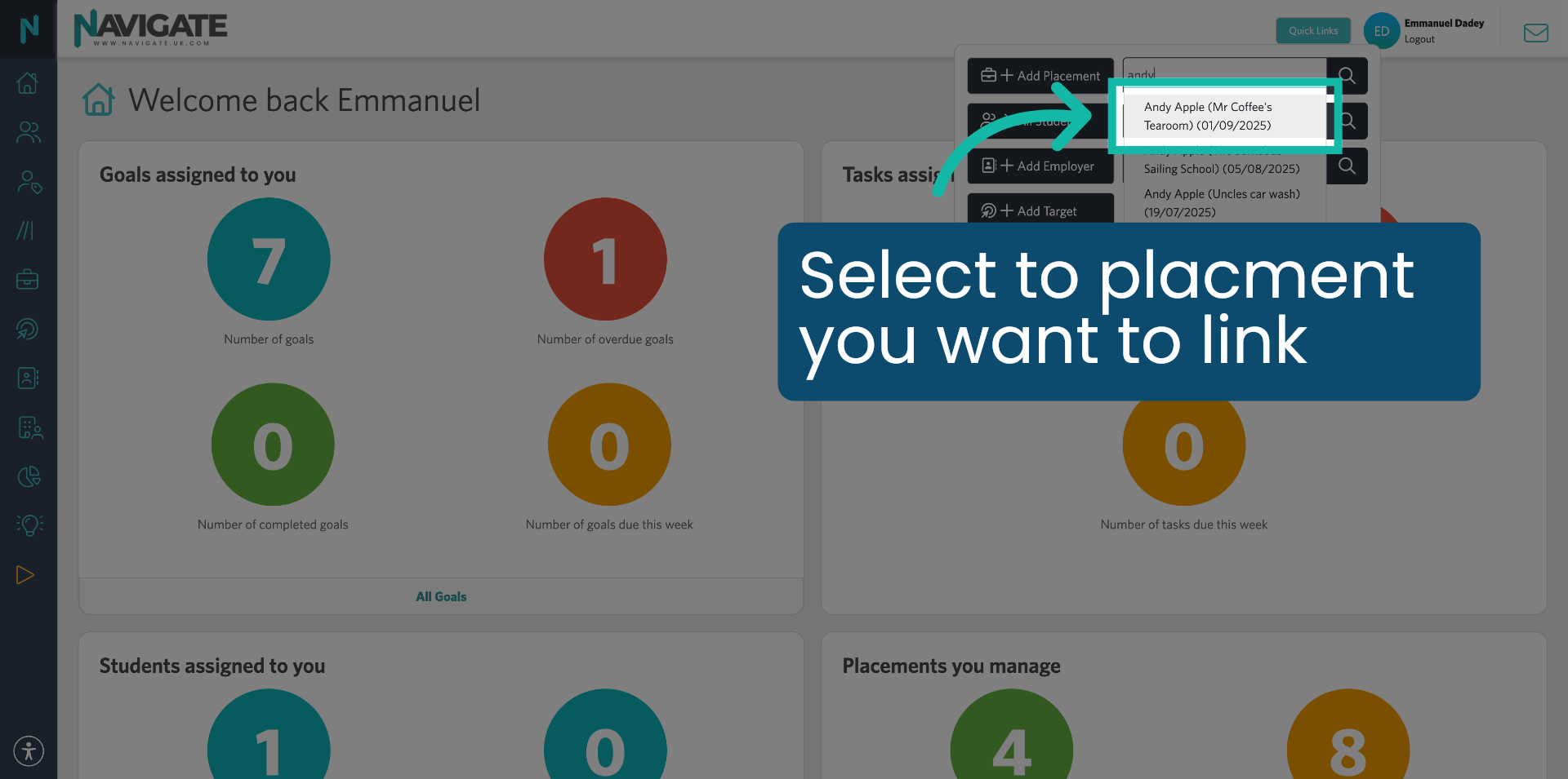 Choose Specific Placement