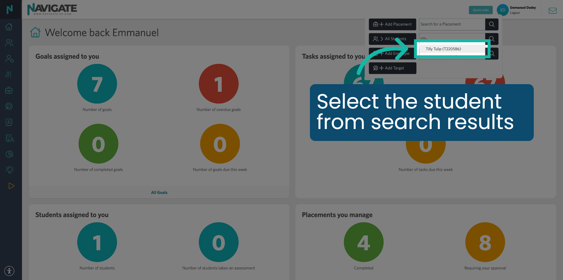 Choose Student Profile