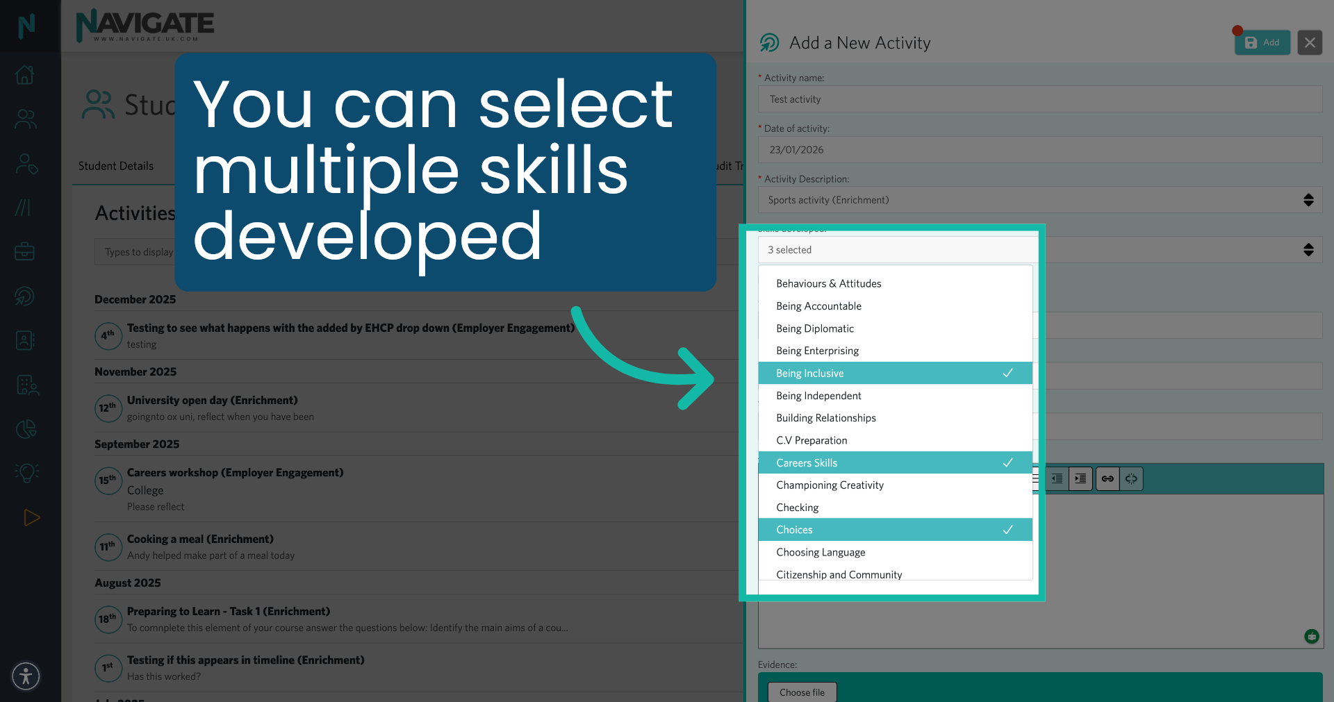 Toggle Activity Visibility