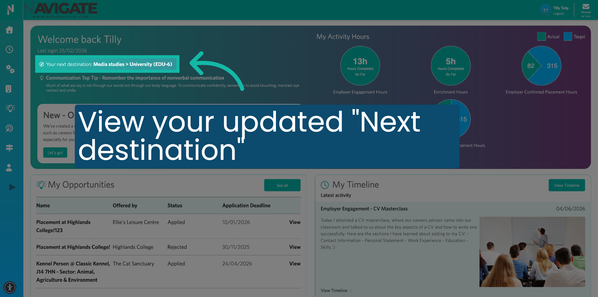 Review Updated Destination