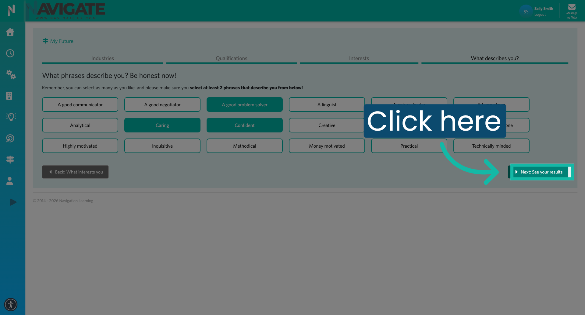 Confirm Trait Selections