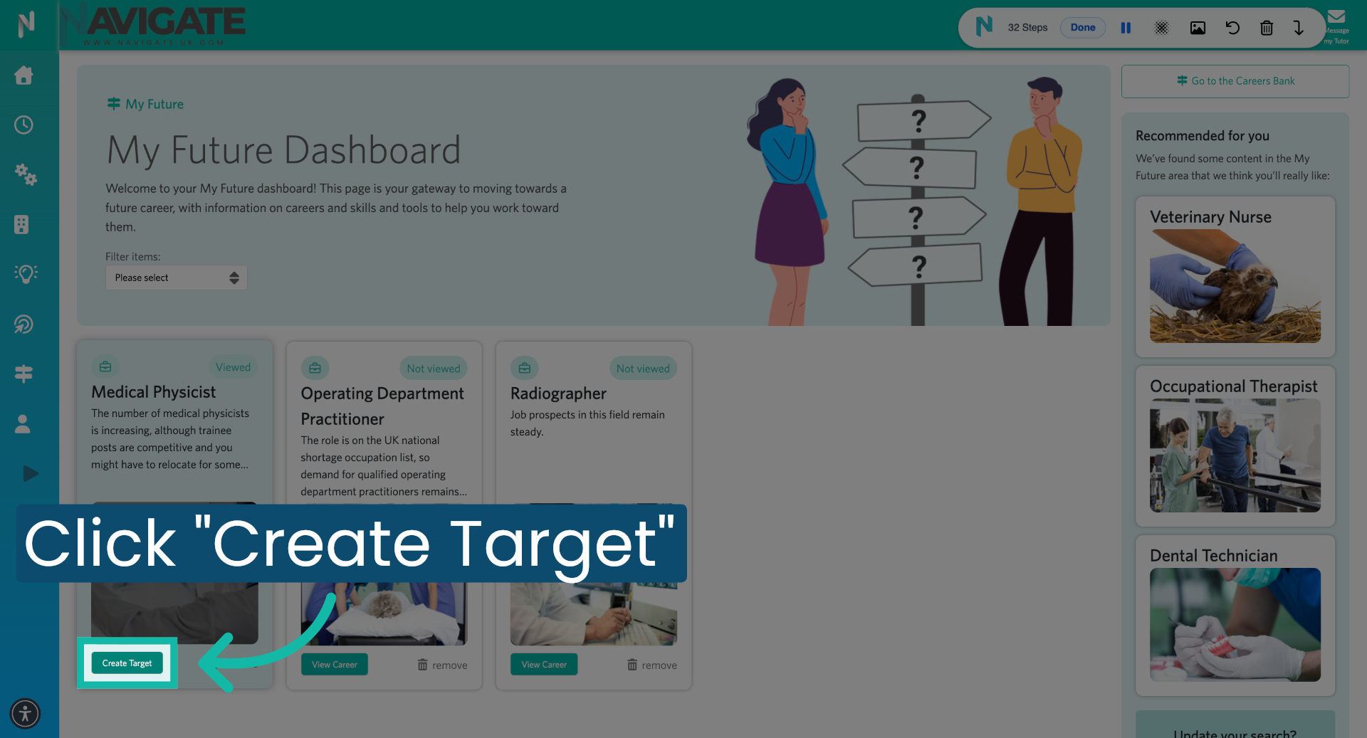 Create Career Target