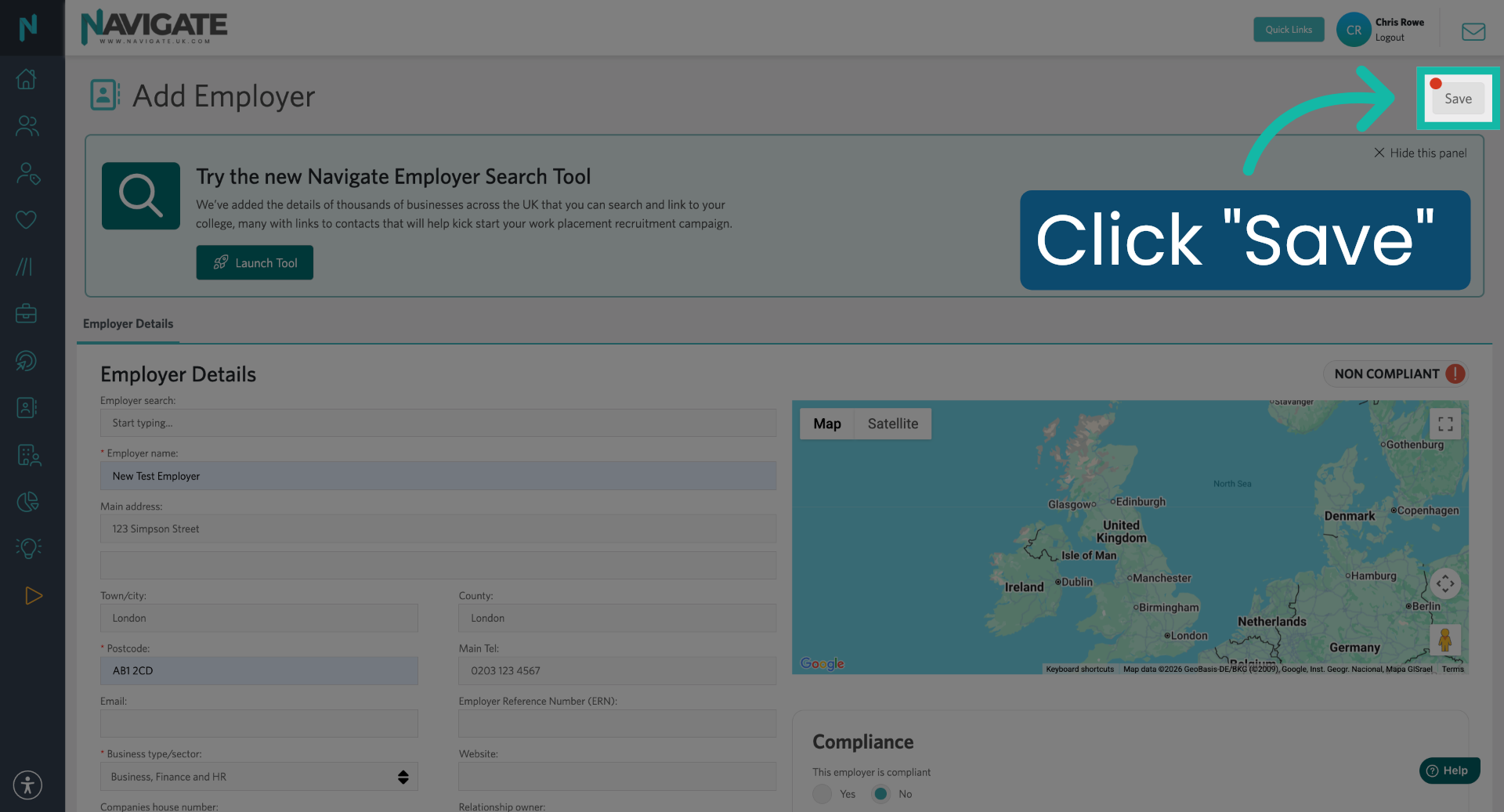 Save Employer Details