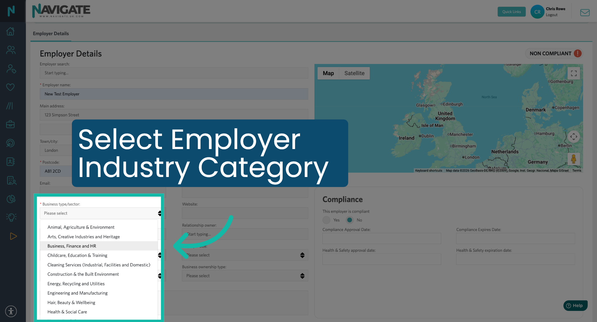Select Employer Industry Category