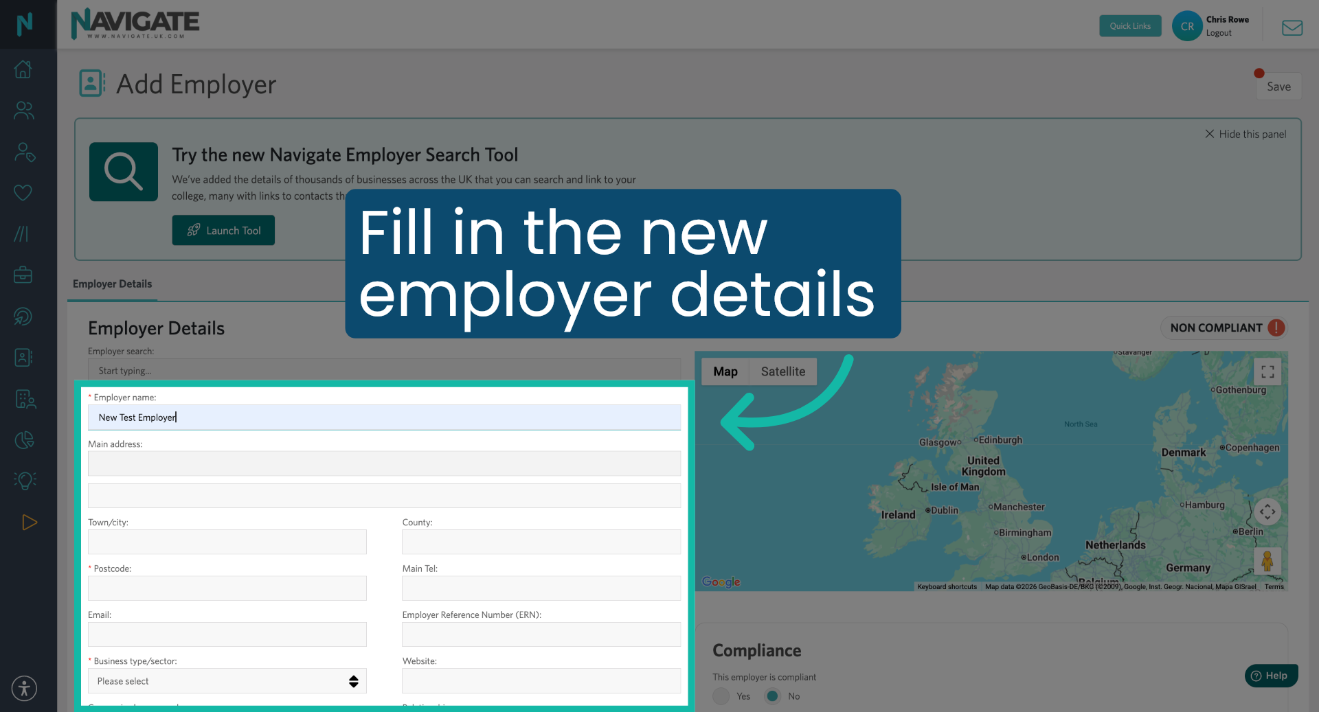 Add New Employer Details