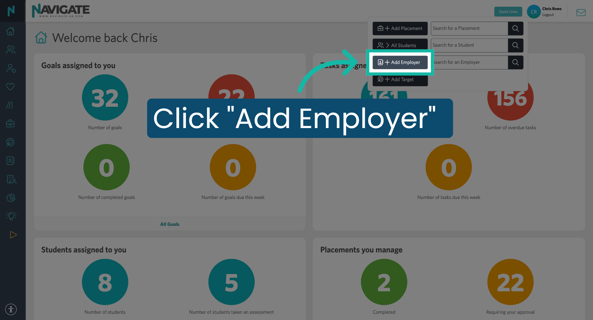 Click Add Employer Option