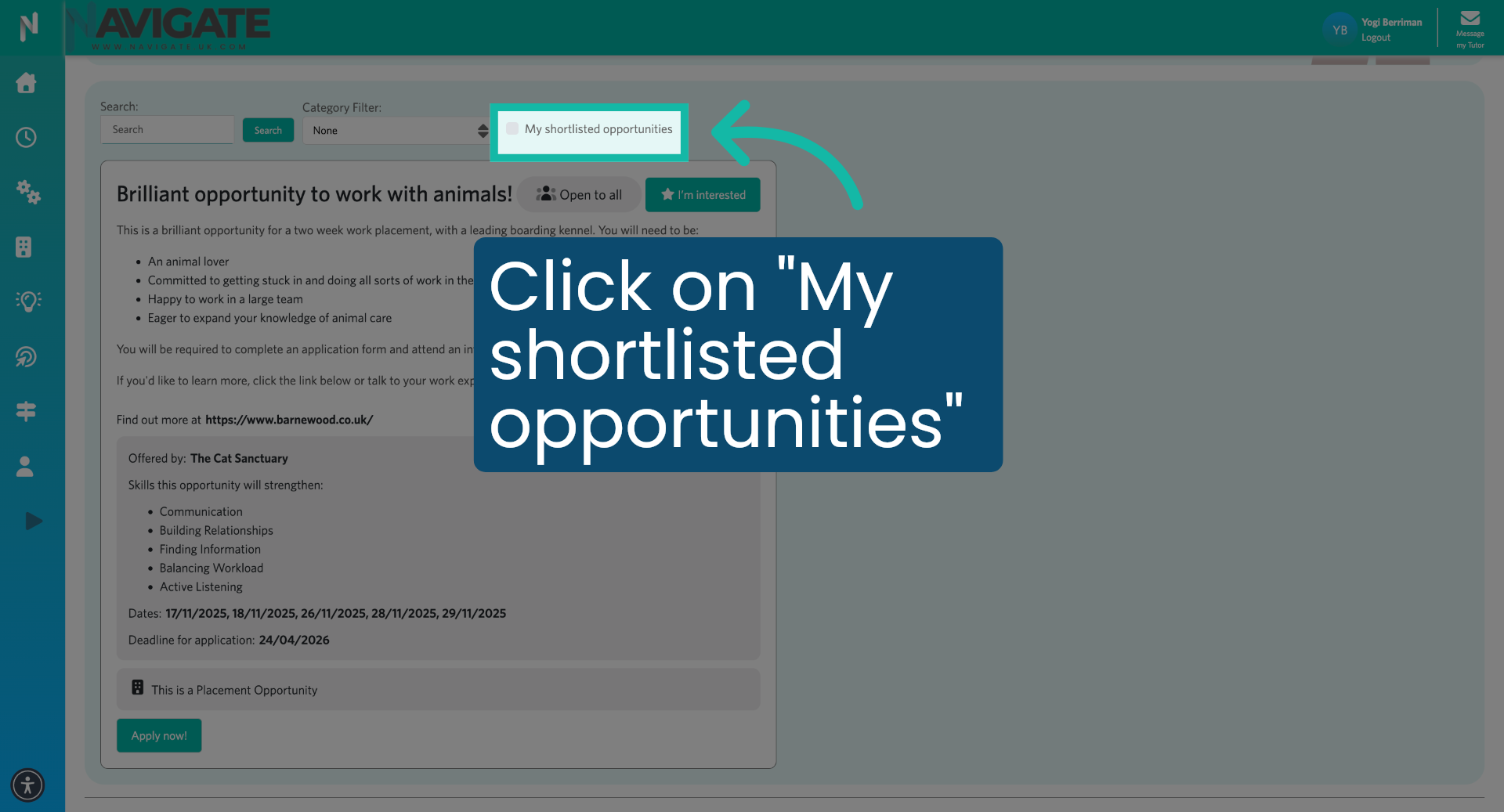 Access Shortlisted Opportunities