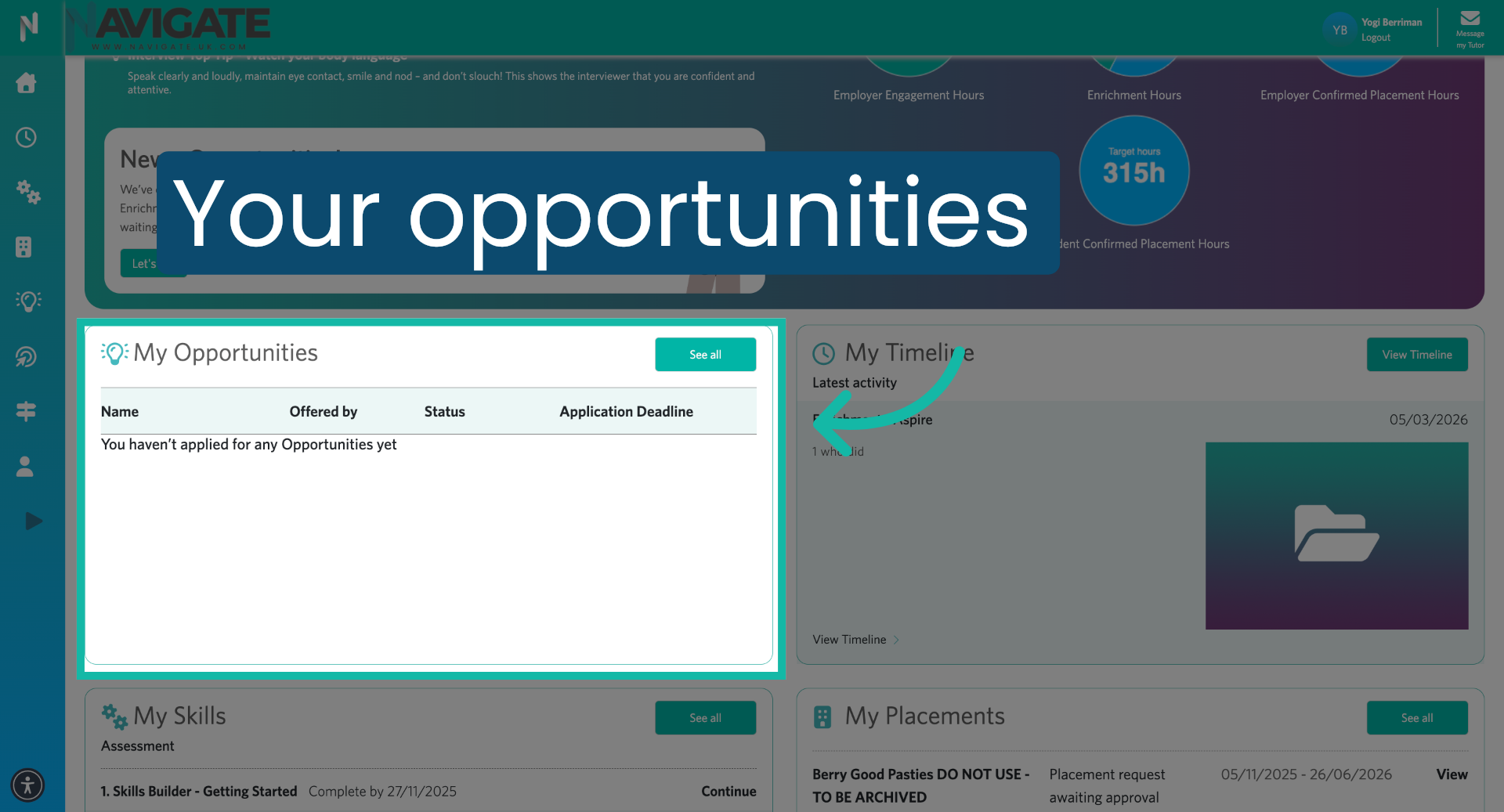 Opportunities Section