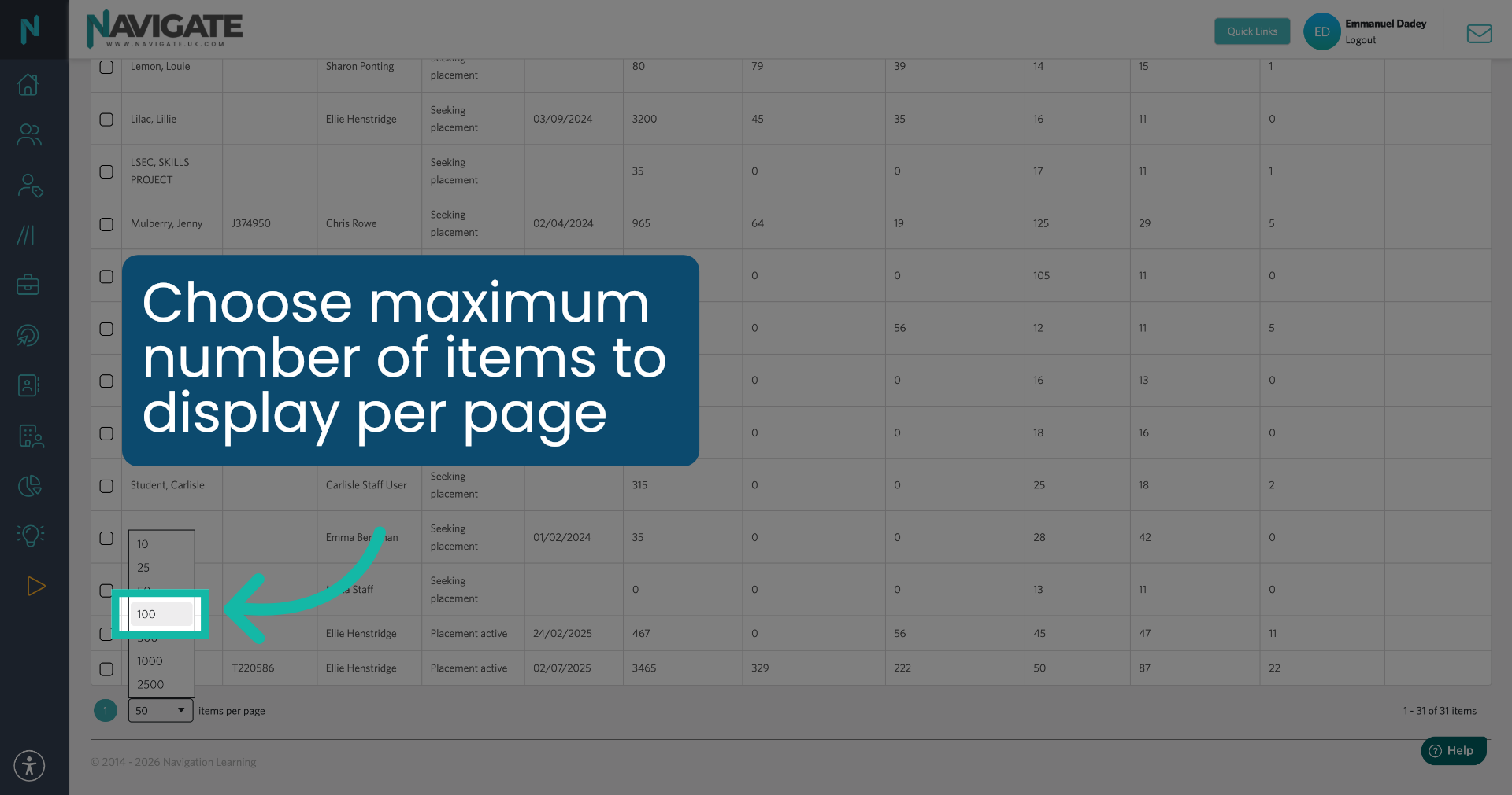 Select Display Amount