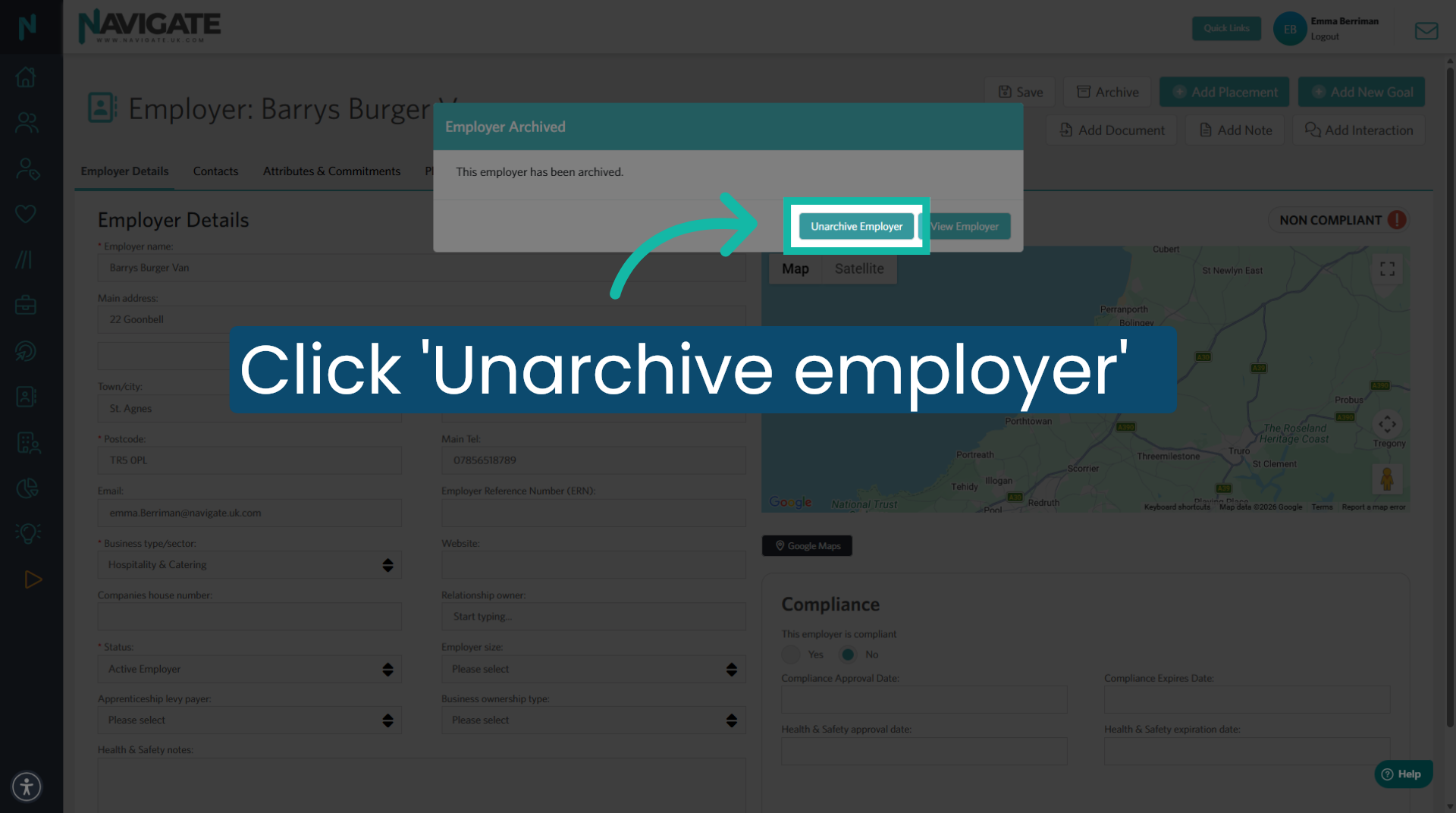 Restore Archived Employer
