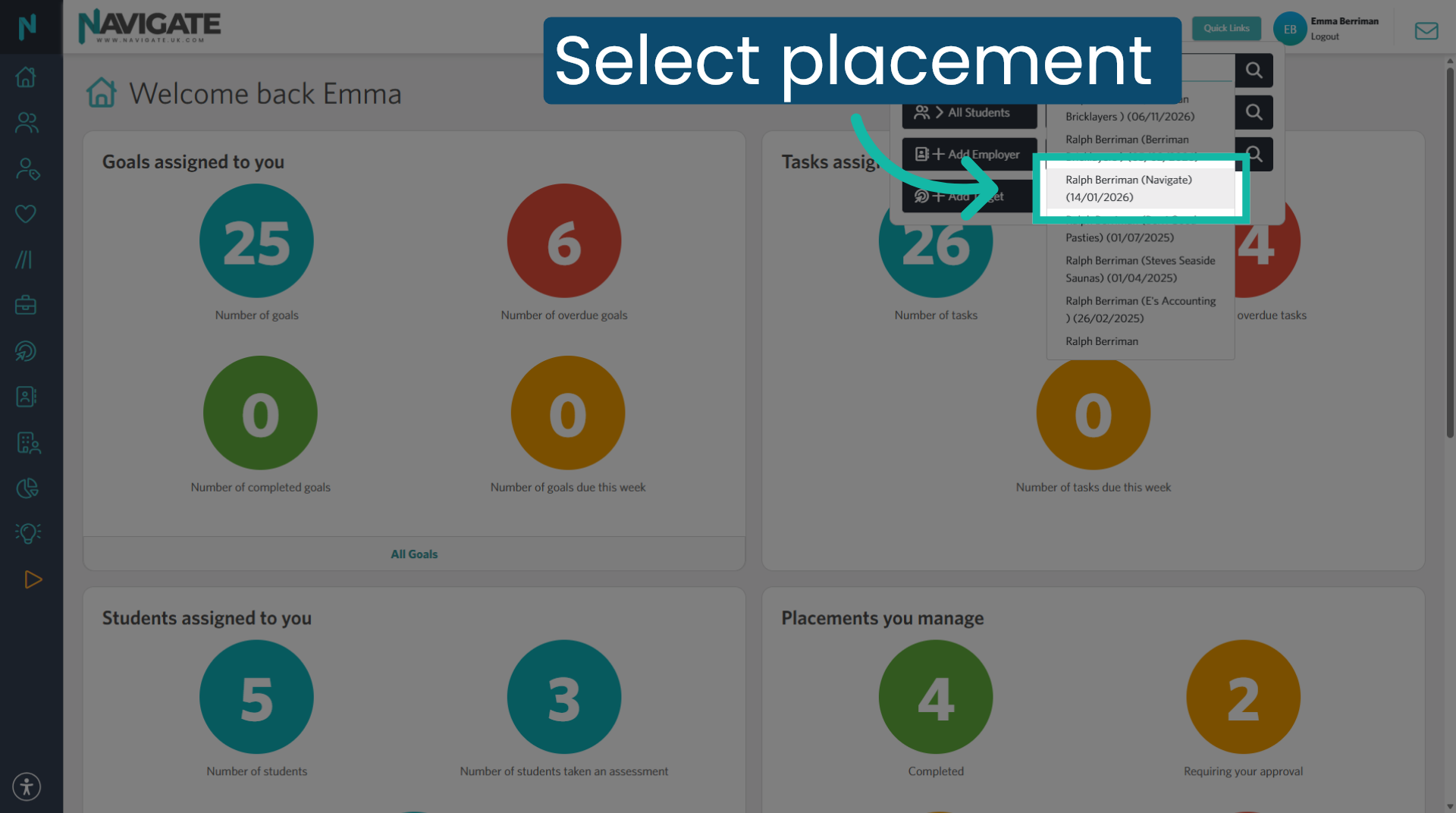 Select Specific Placement