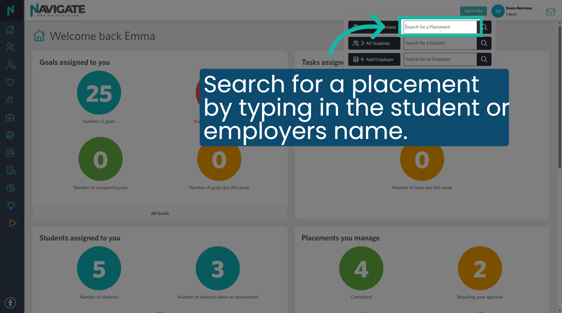 Search for placement