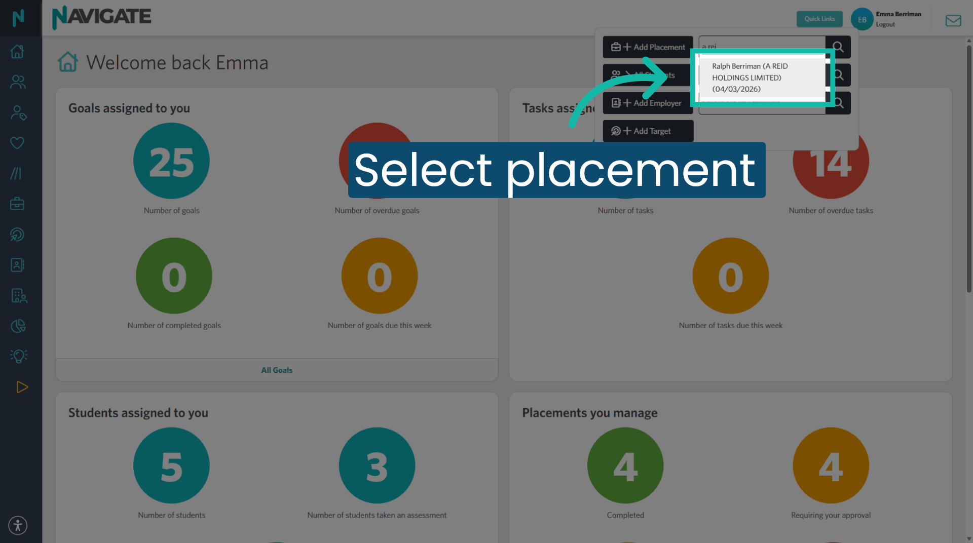 Select Specific Placement