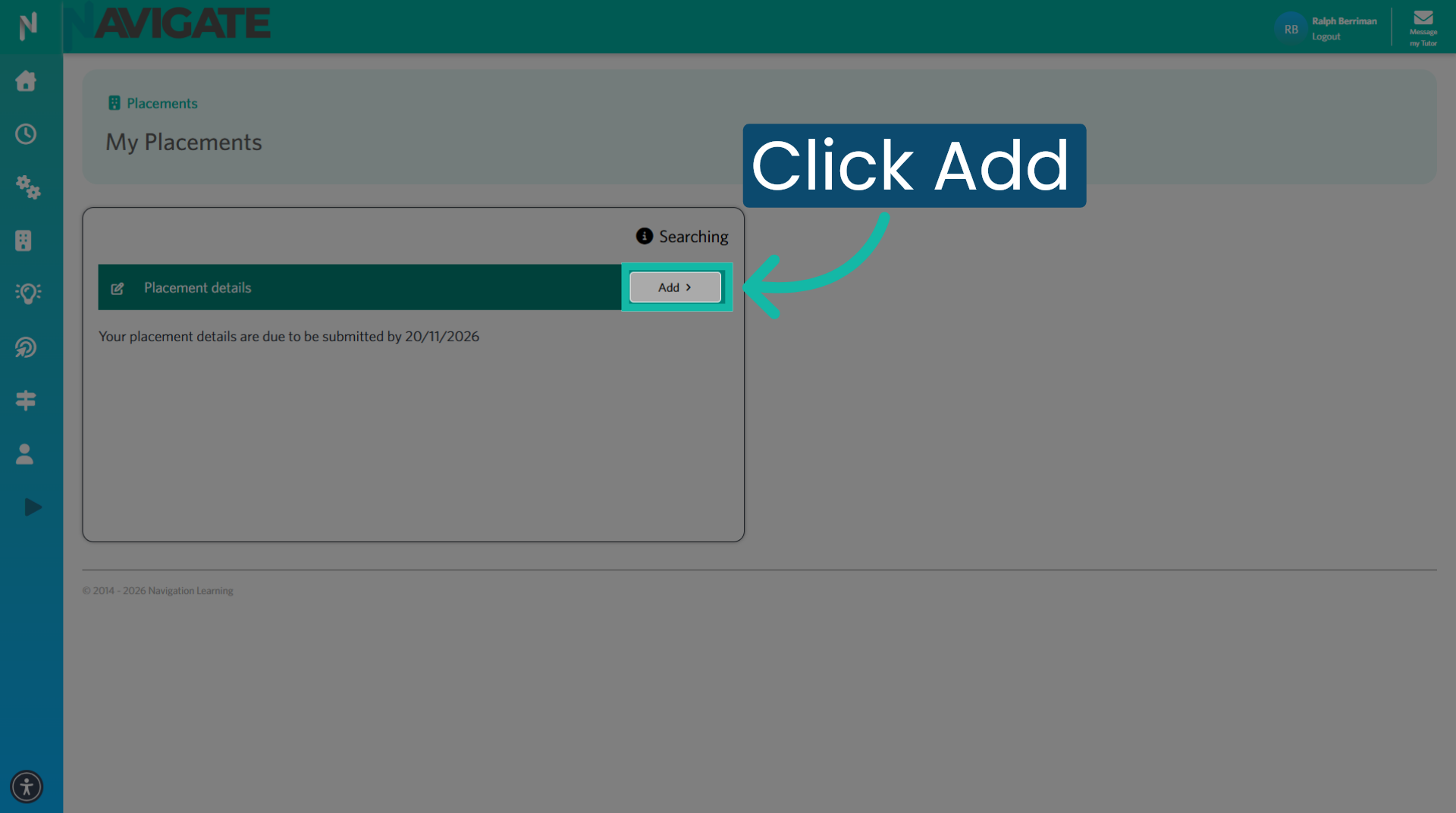 Add Placement details