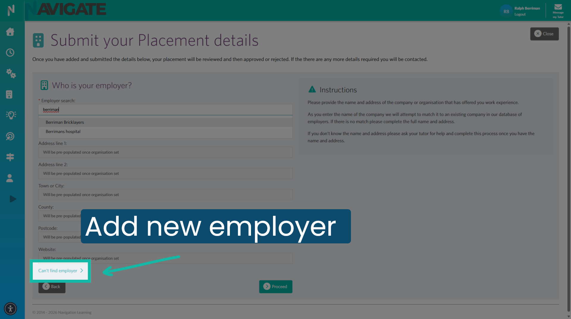 Add new employer
