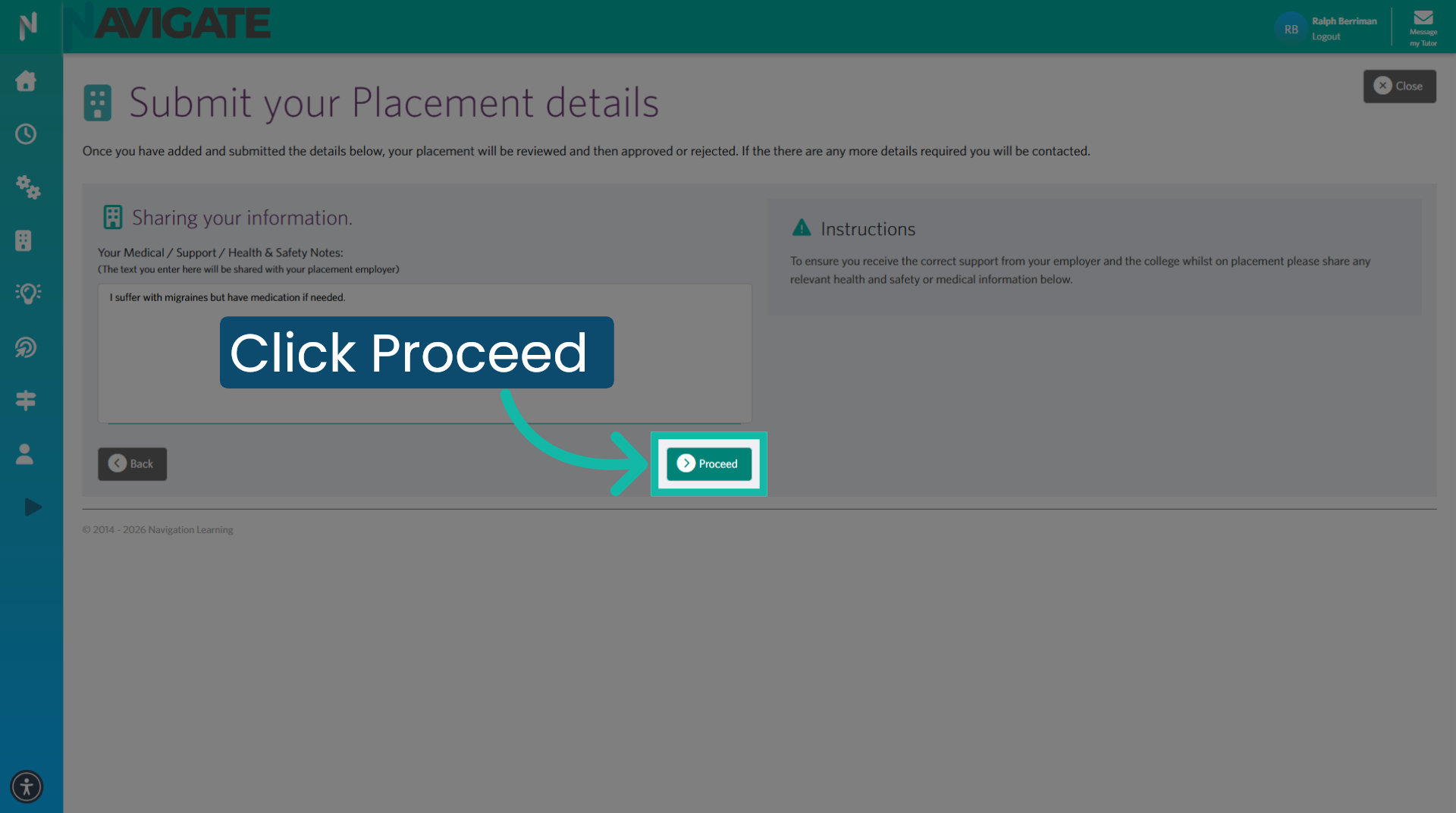 Proceed After Health Notes