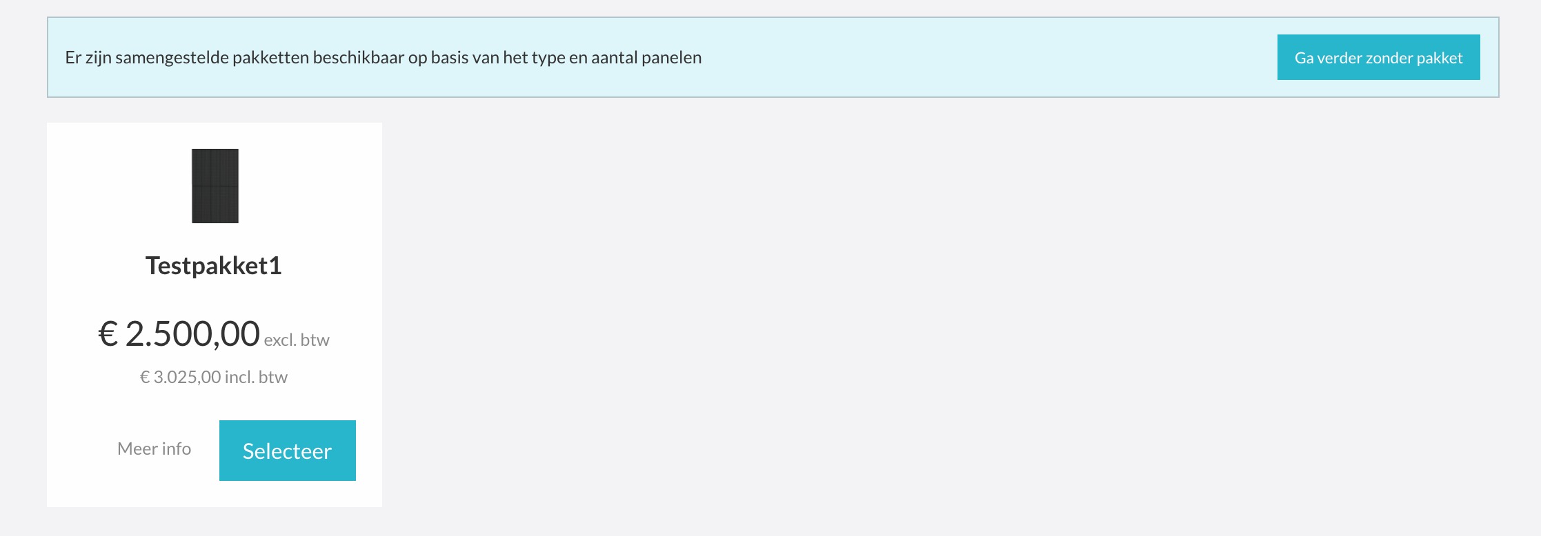 Resultaat van een ingericht pakket in de salesflow