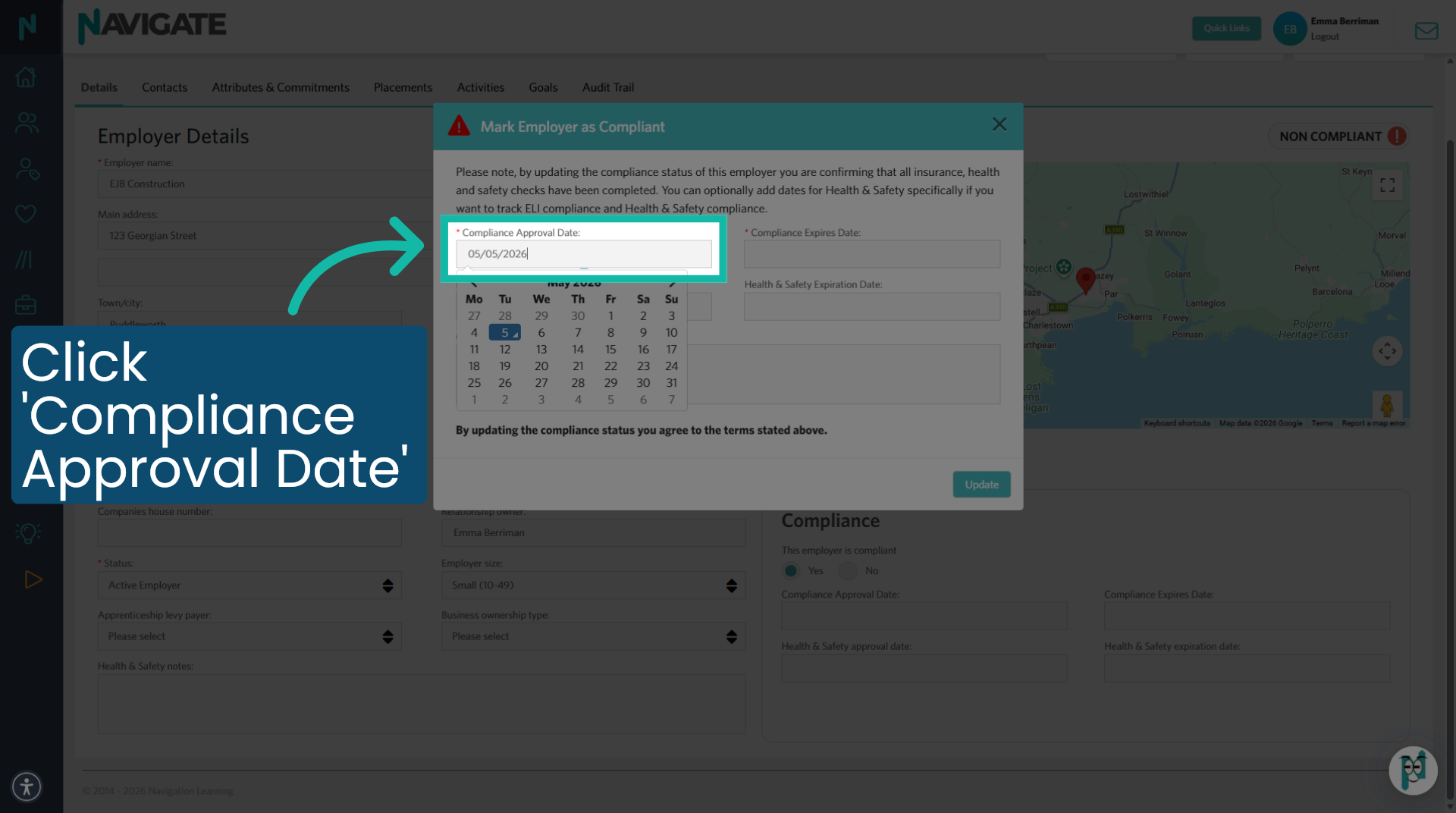 Set Compliance Approval Date
