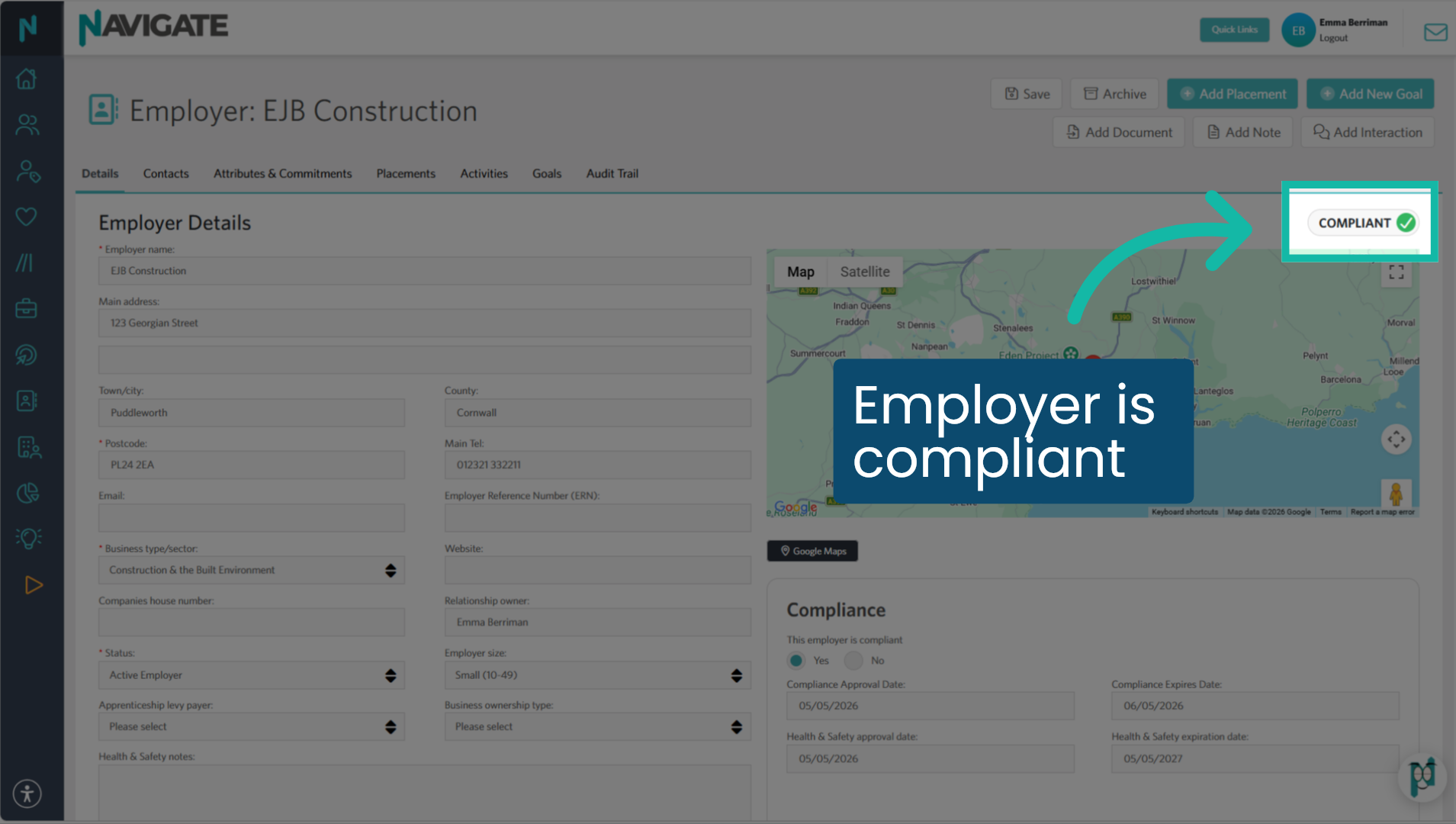 Employer is compliant