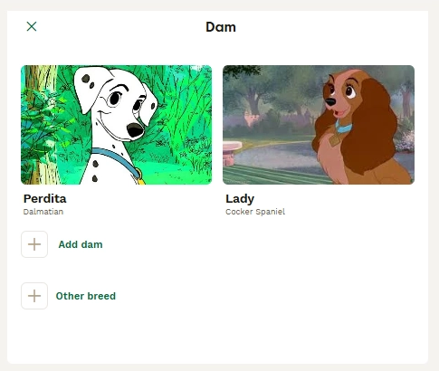 Other Breed selection example