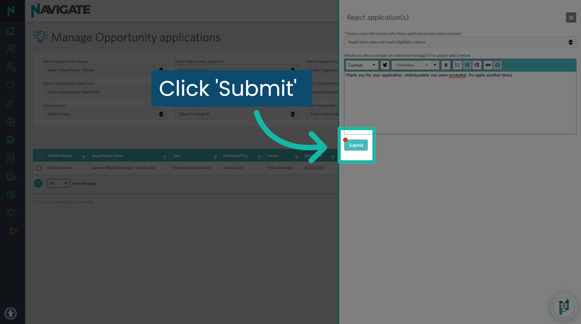 Click 'submit'