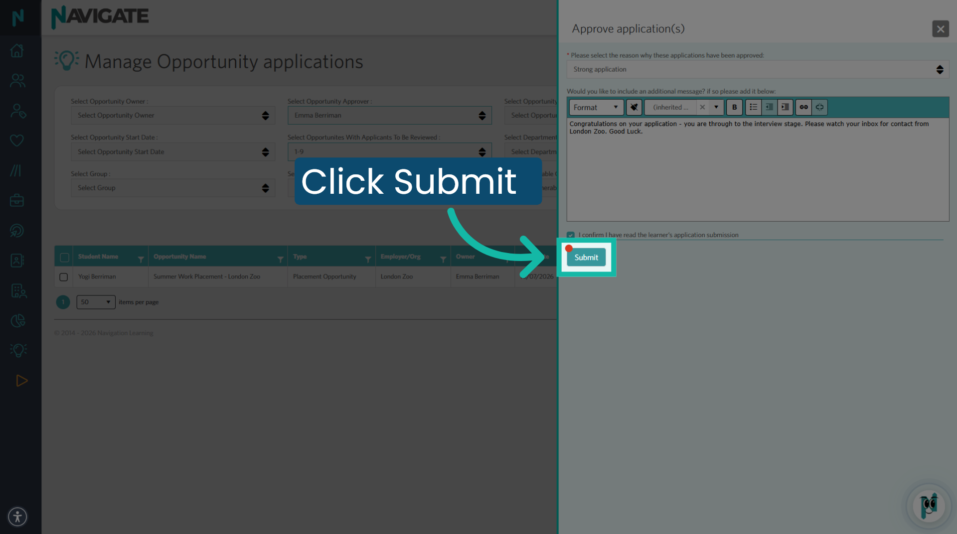 Click 'submit'