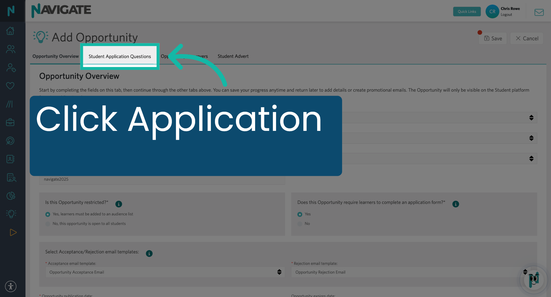 Open Student Application Questions