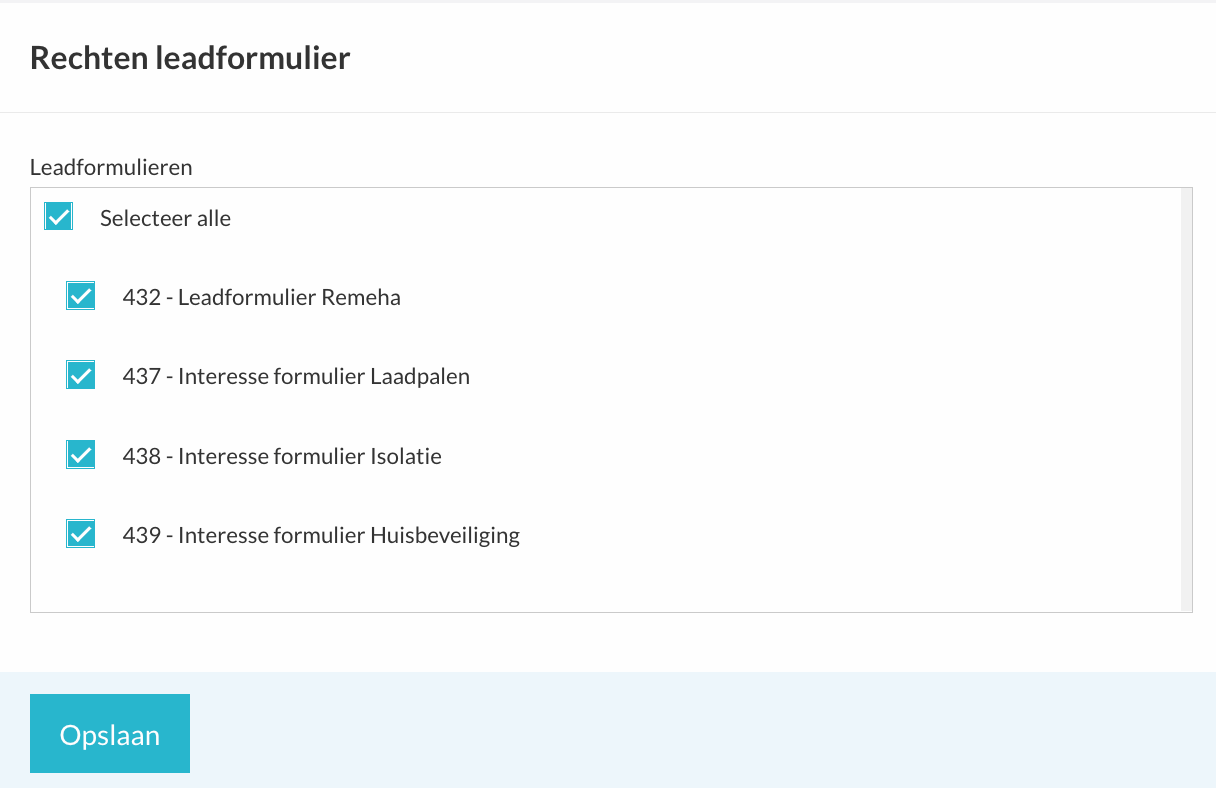 Integratie configureren in het verzendende account