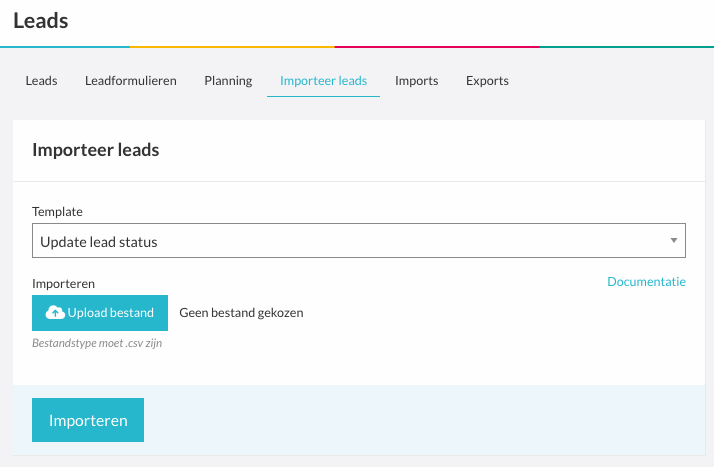 CSV uploaden