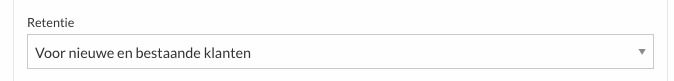 Retentie-instelling per product