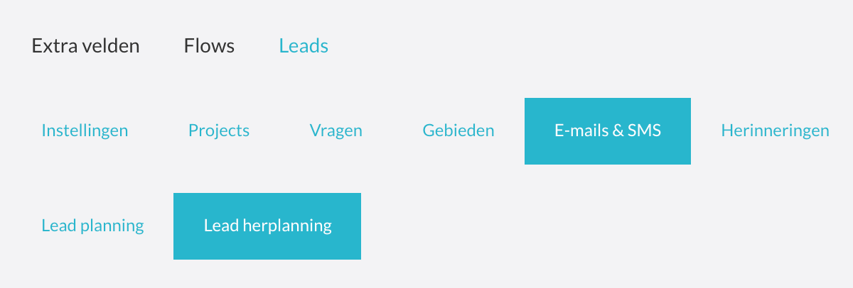 Instellingen voor het verzetten van een afspraak