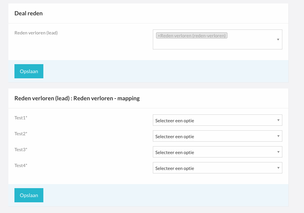 Reden-verloren-mapping op de HubSpot-koppeling