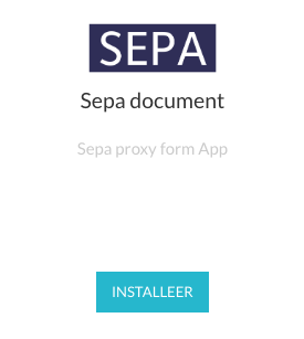 SEPA-document-app instellingen