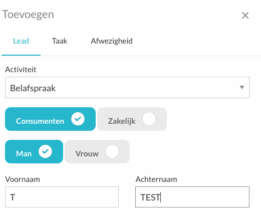 Afwezigheid instellen