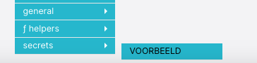 De secret als variabele gebruiken