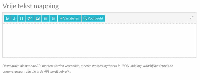 Extra velden meesturen via de vrije-veld-mapping