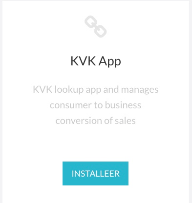 De KVK-app installeren via Apps