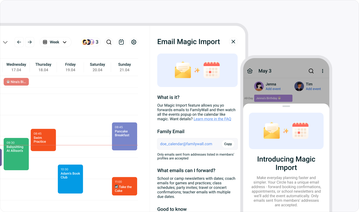 E-Mail Magic Import auf Web und Mobilgerät