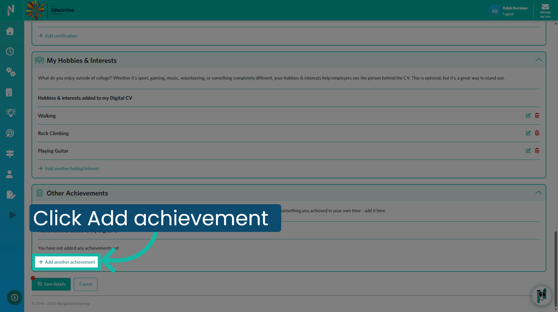 Add New Achievement