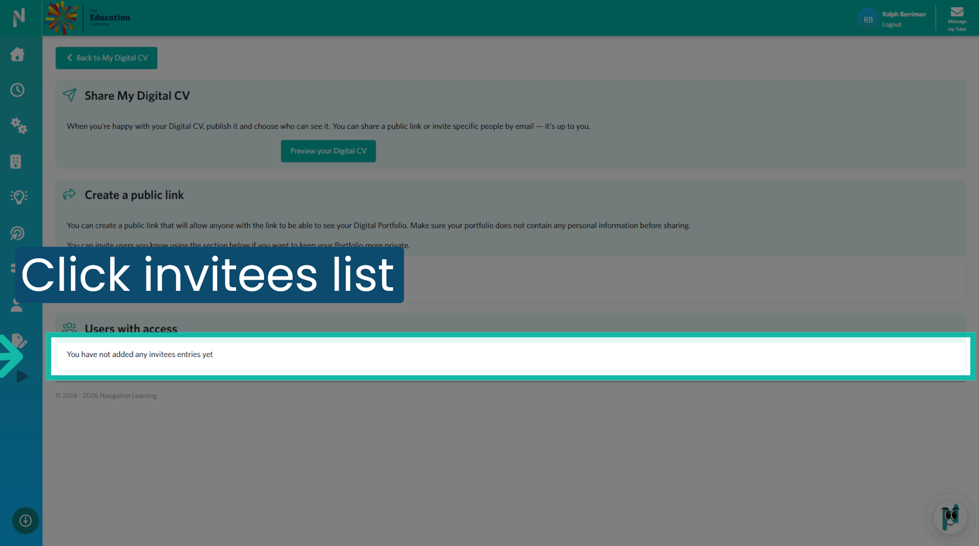 Review Invitees Entries