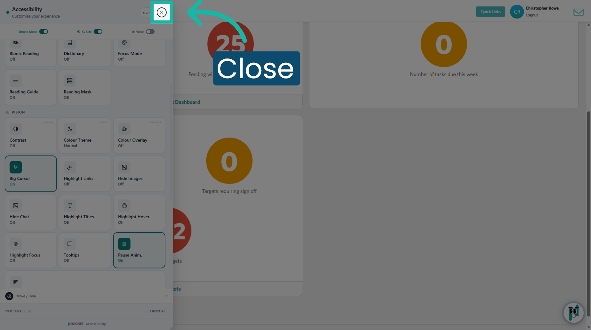 Close Accessibility Menu