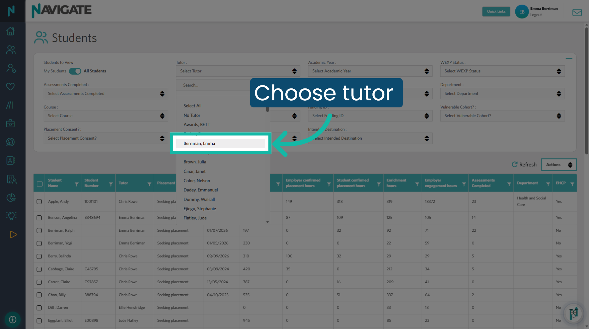 Choose 'Tutor'