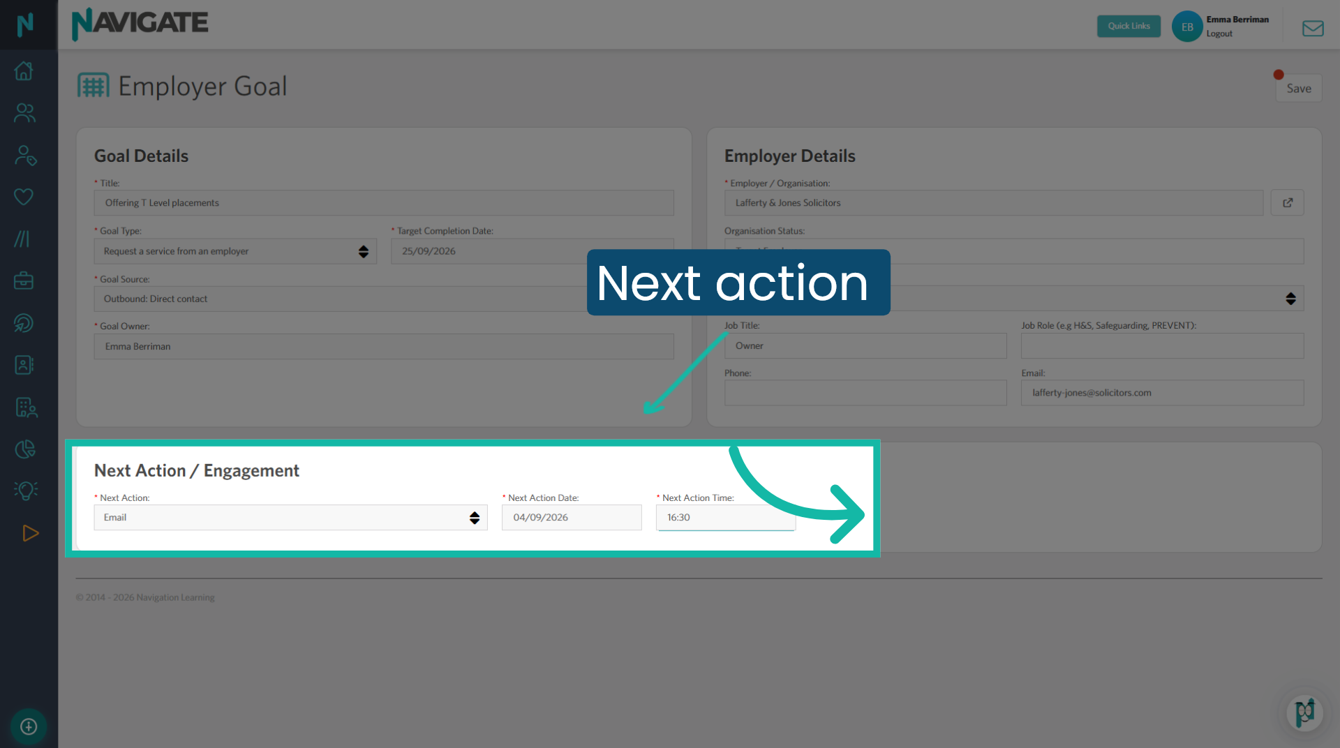 Add the Next Action